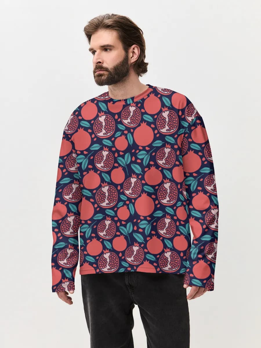 Men's oversized cotton long sleeve
