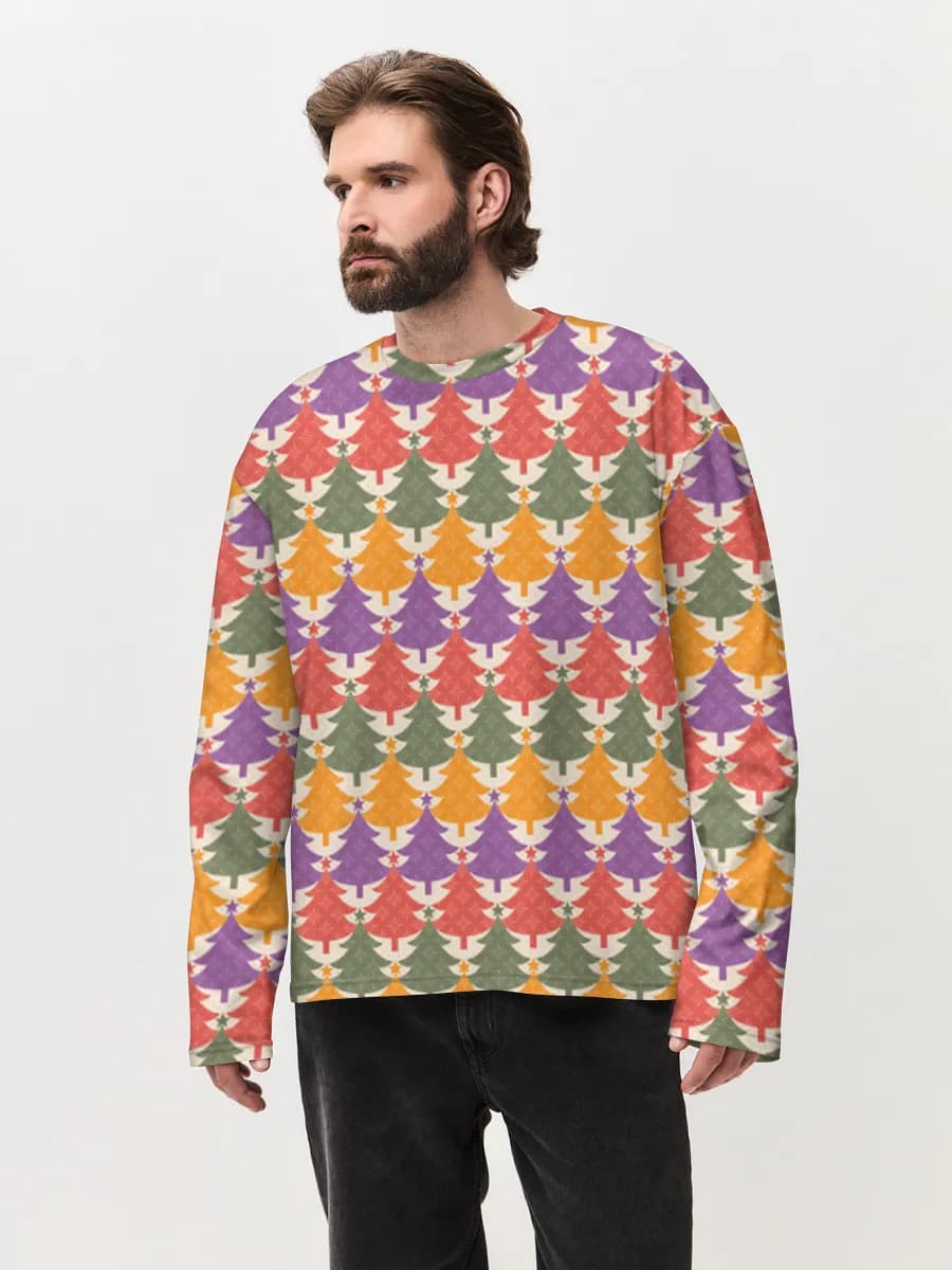 Men's oversized cotton long sleeve