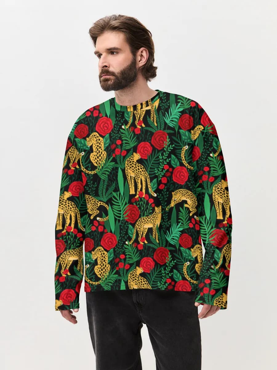 Men's oversized cotton long sleeve