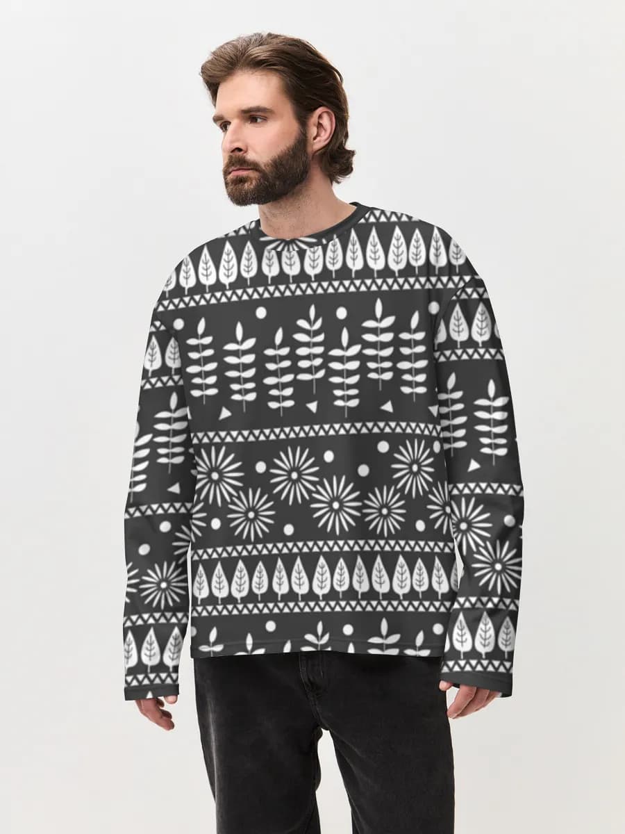 Men's oversized cotton long sleeve