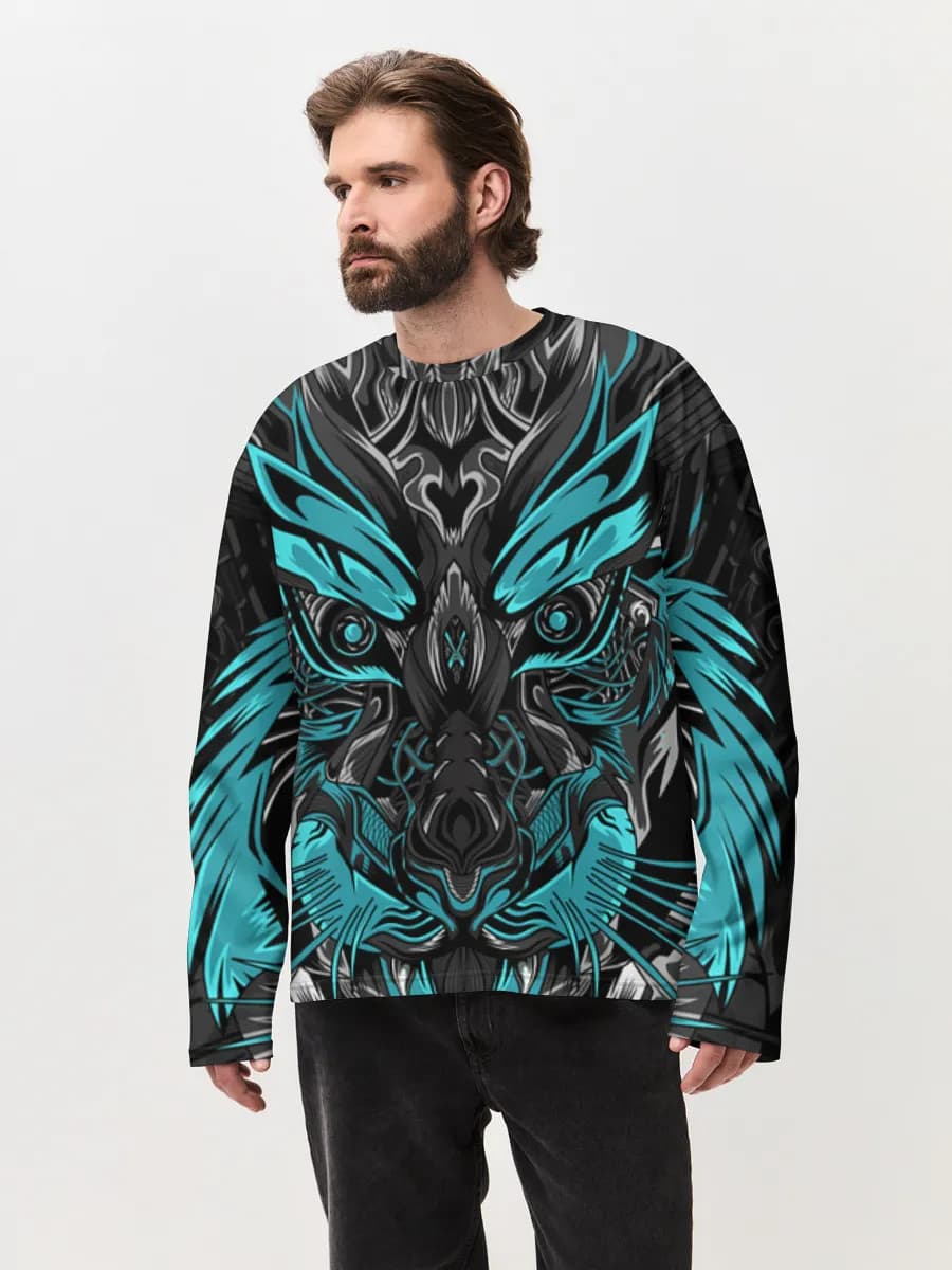Men's oversized cotton long sleeve