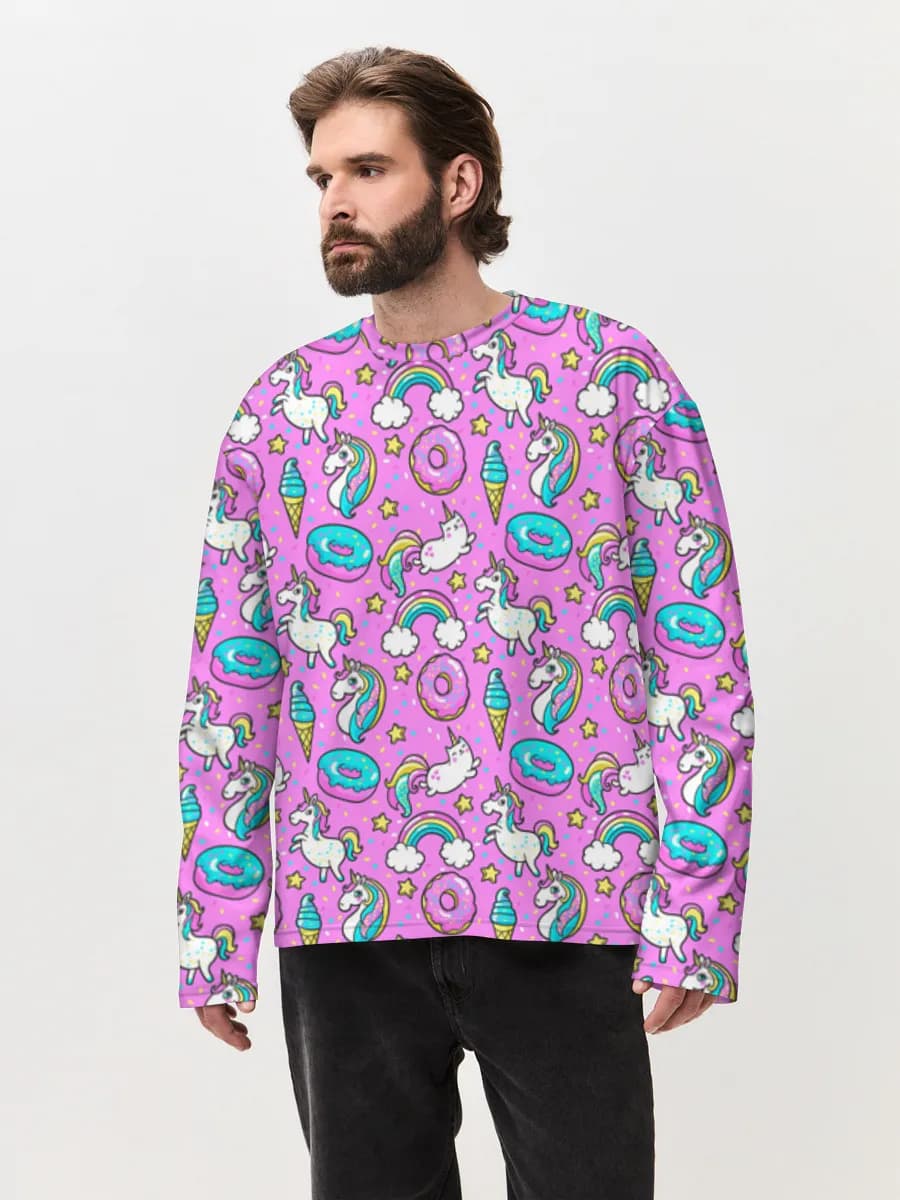 Men's oversized cotton long sleeve