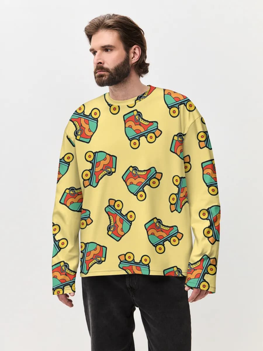 Men's oversized cotton long sleeve
