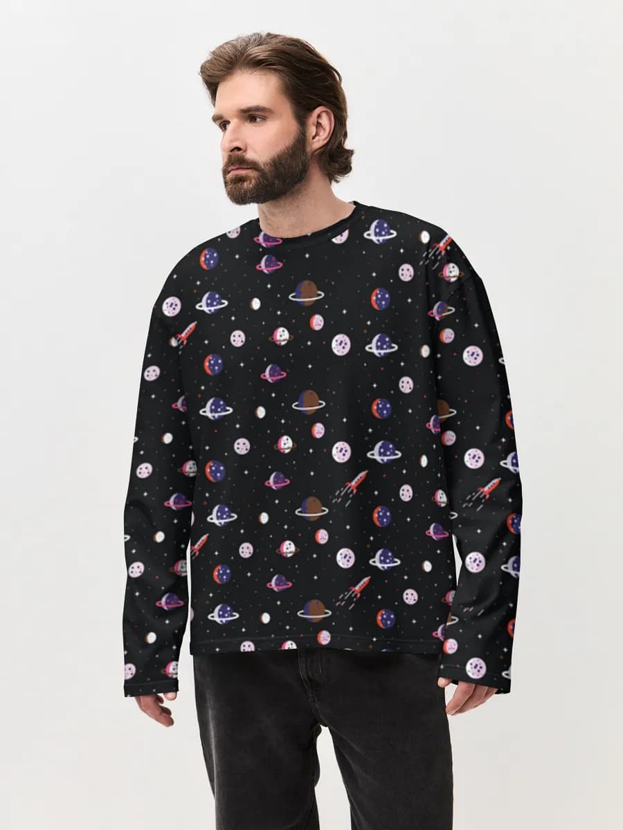 T-shirt Manches Longues Coton Oversize Homme