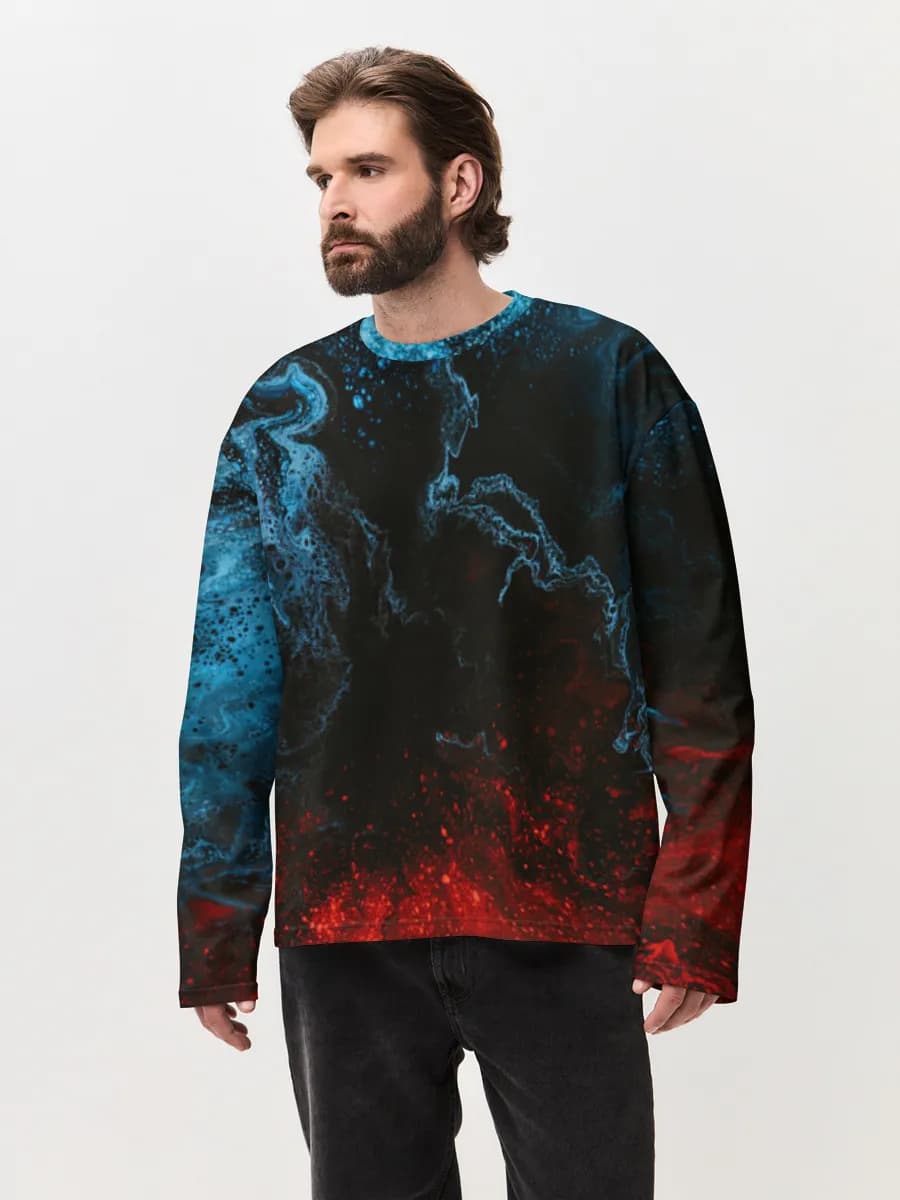 Men's oversized cotton long sleeve