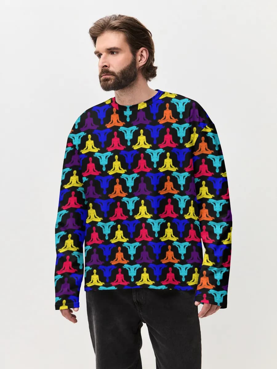 Men's oversized cotton long sleeve