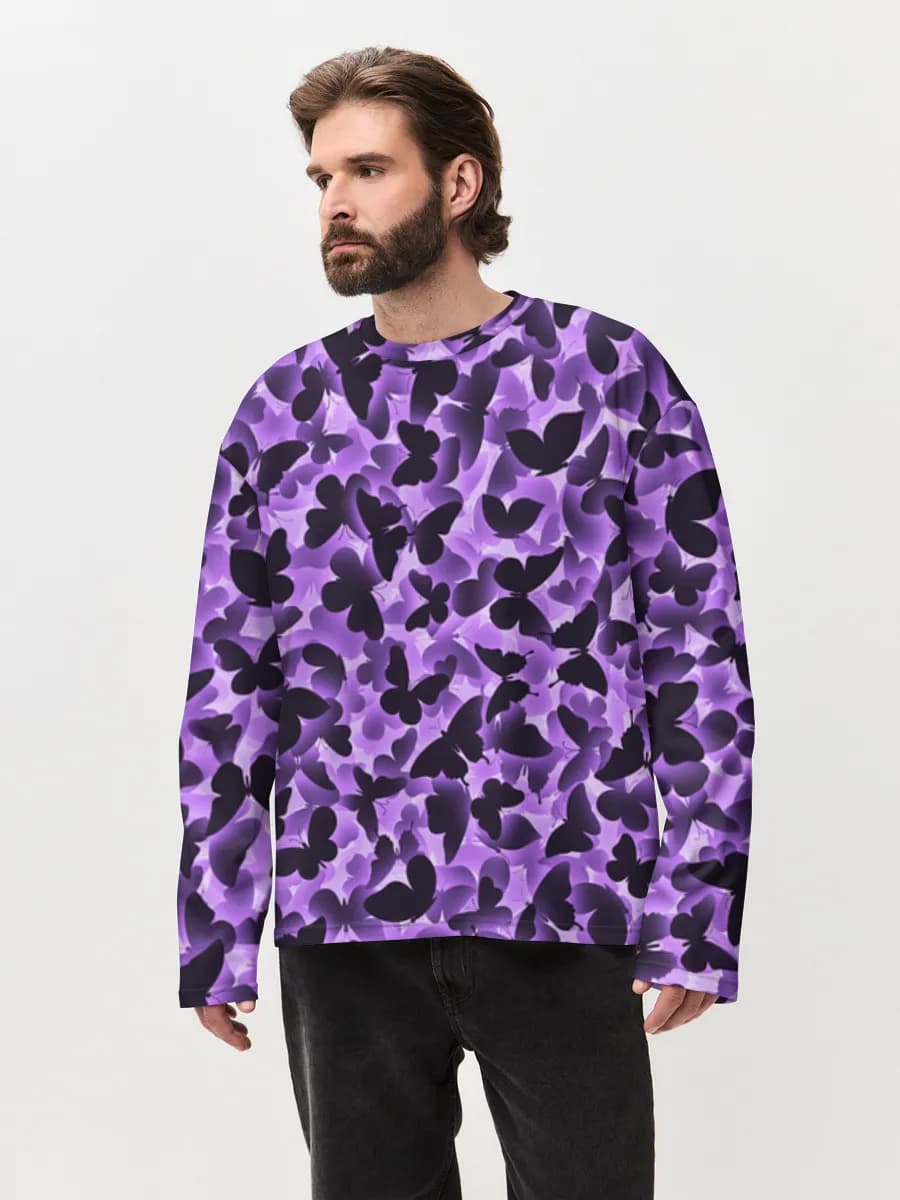 Men's oversized cotton long sleeve