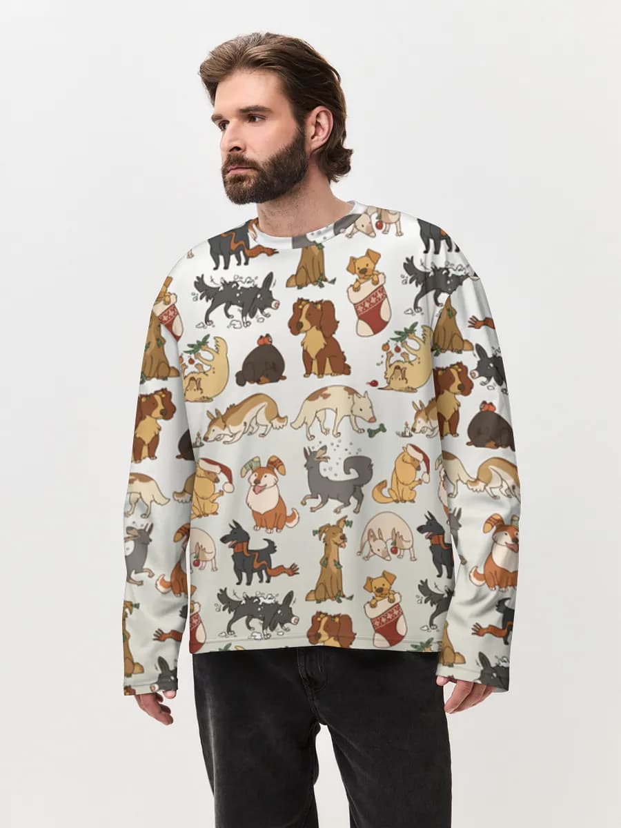 Men's oversized cotton long sleeve
