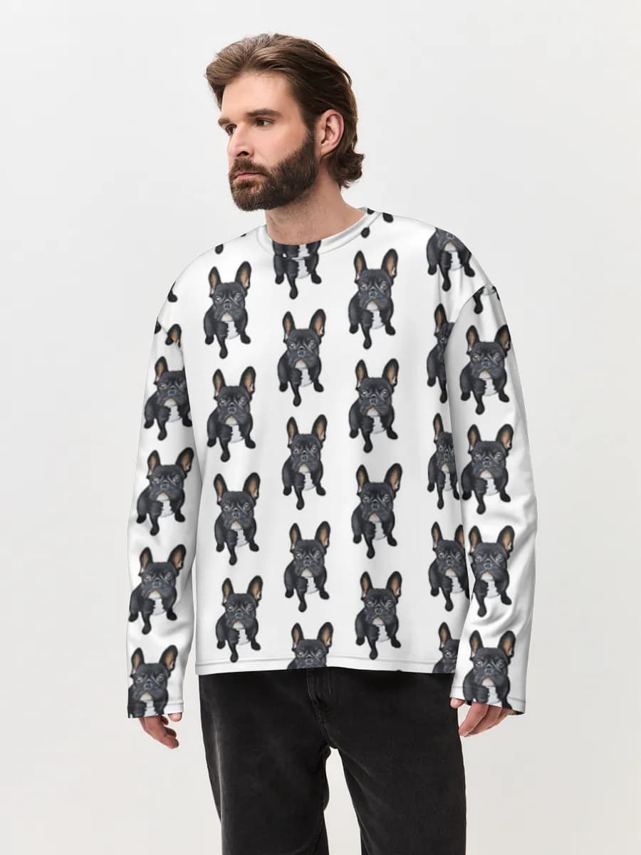 Men's oversized cotton long sleeve