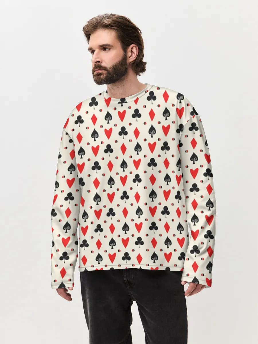 Men's oversized cotton long sleeve