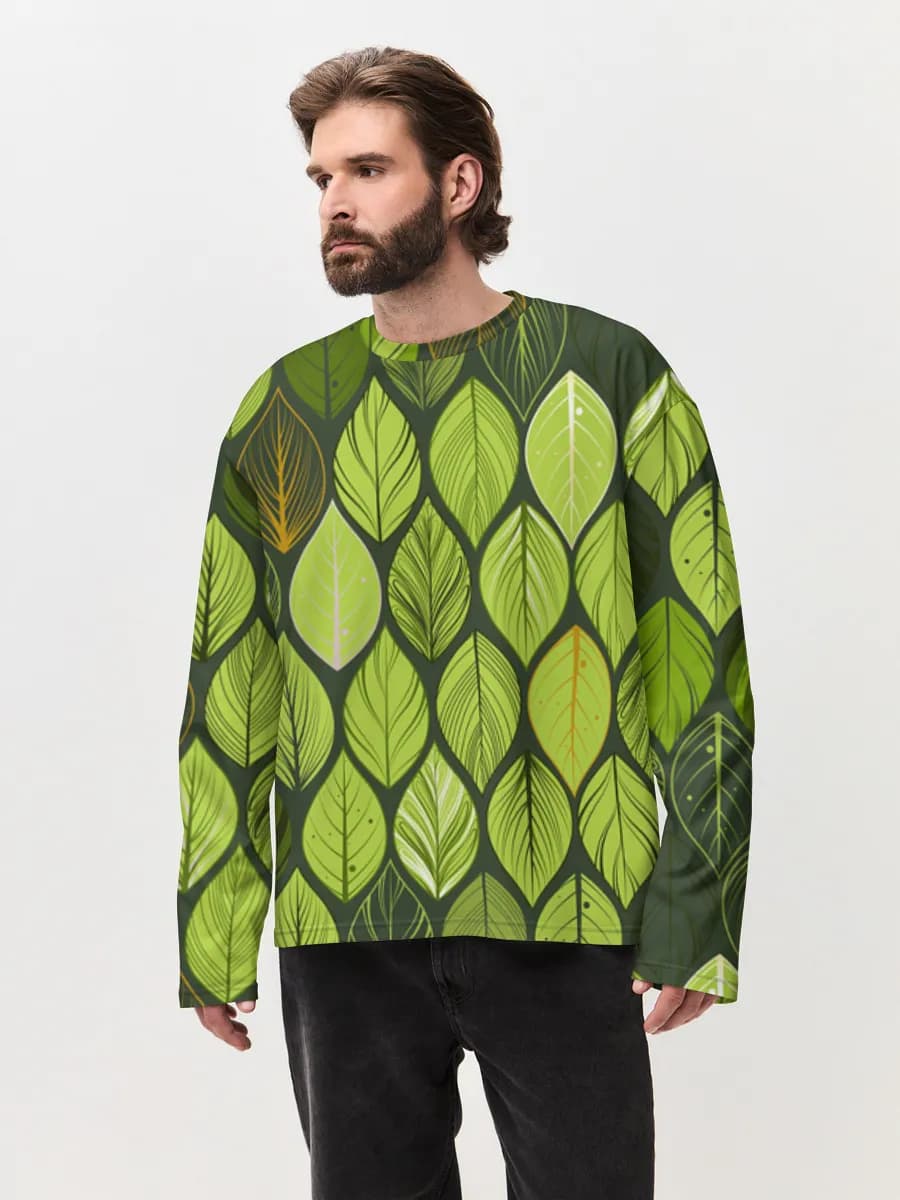 Men's oversized cotton long sleeve