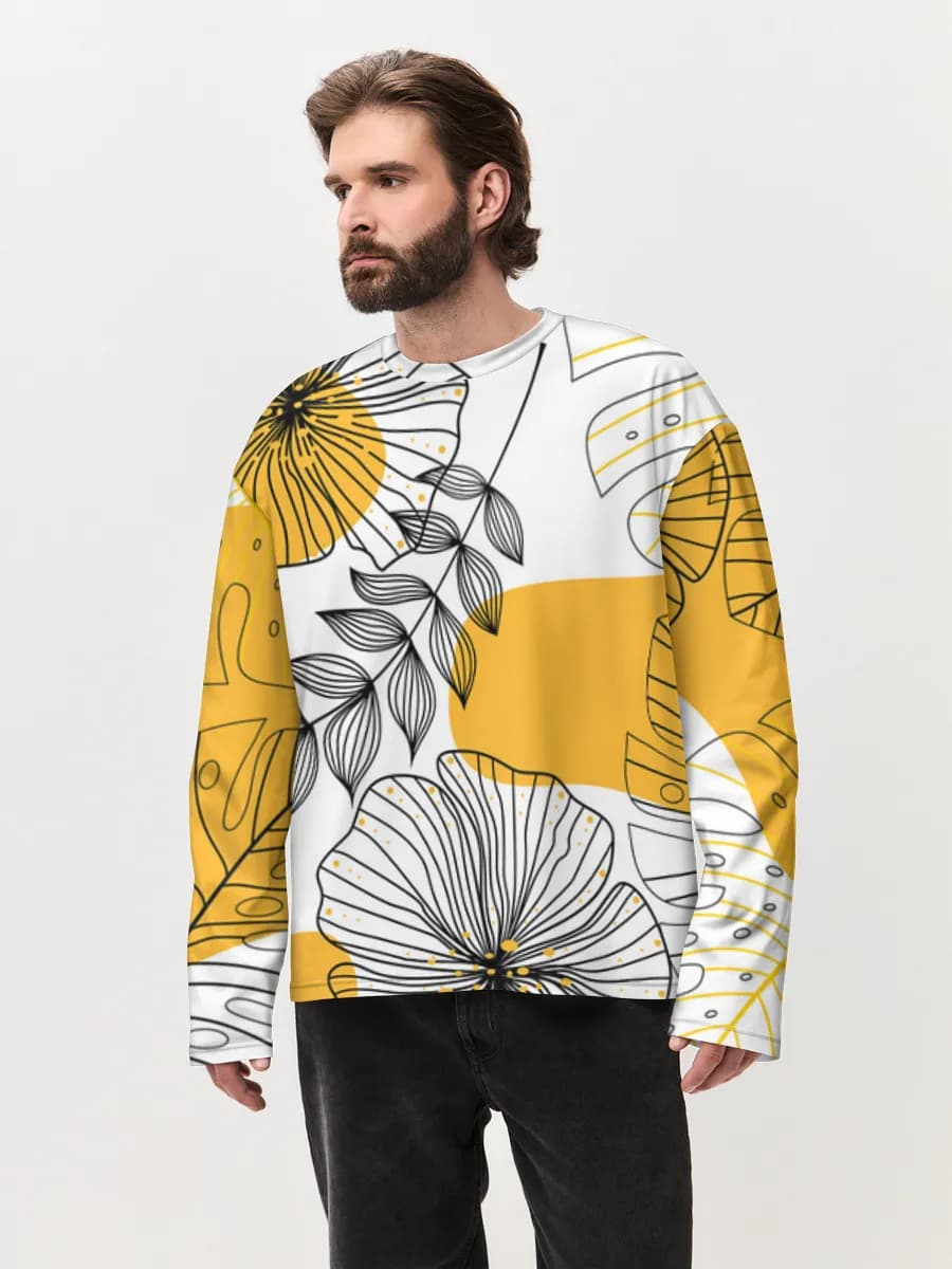 Men's oversized cotton long sleeve