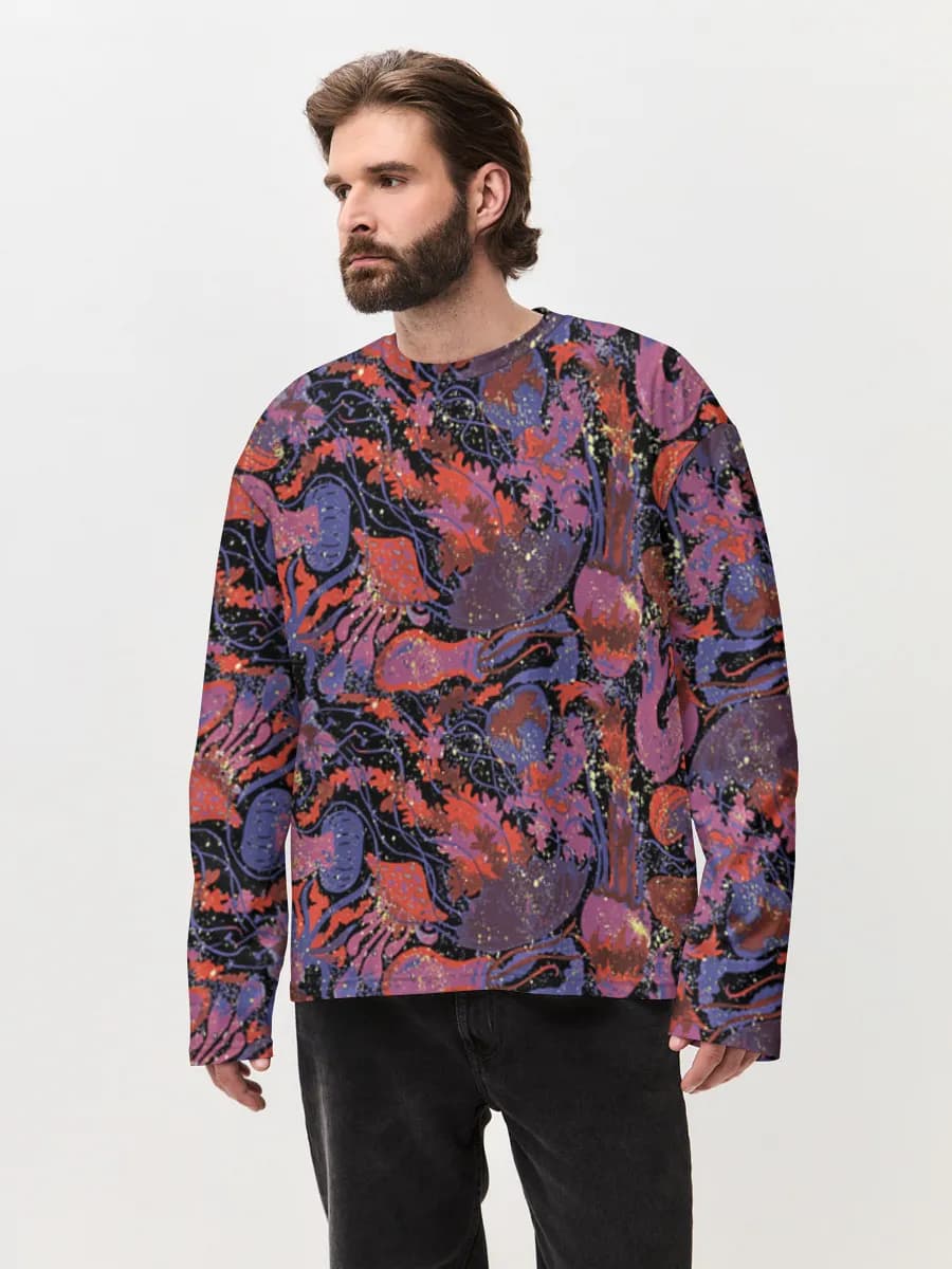 T-shirt Manches Longues Coton Oversize Homme