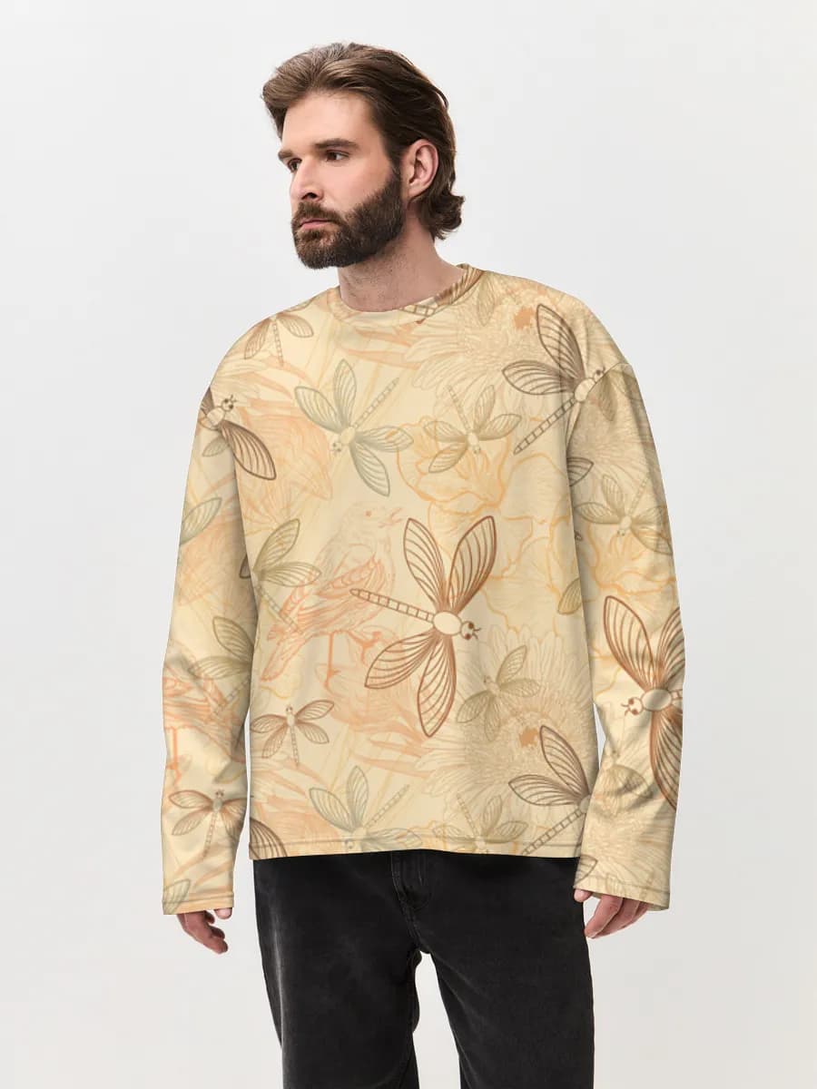 Men's oversized cotton long sleeve