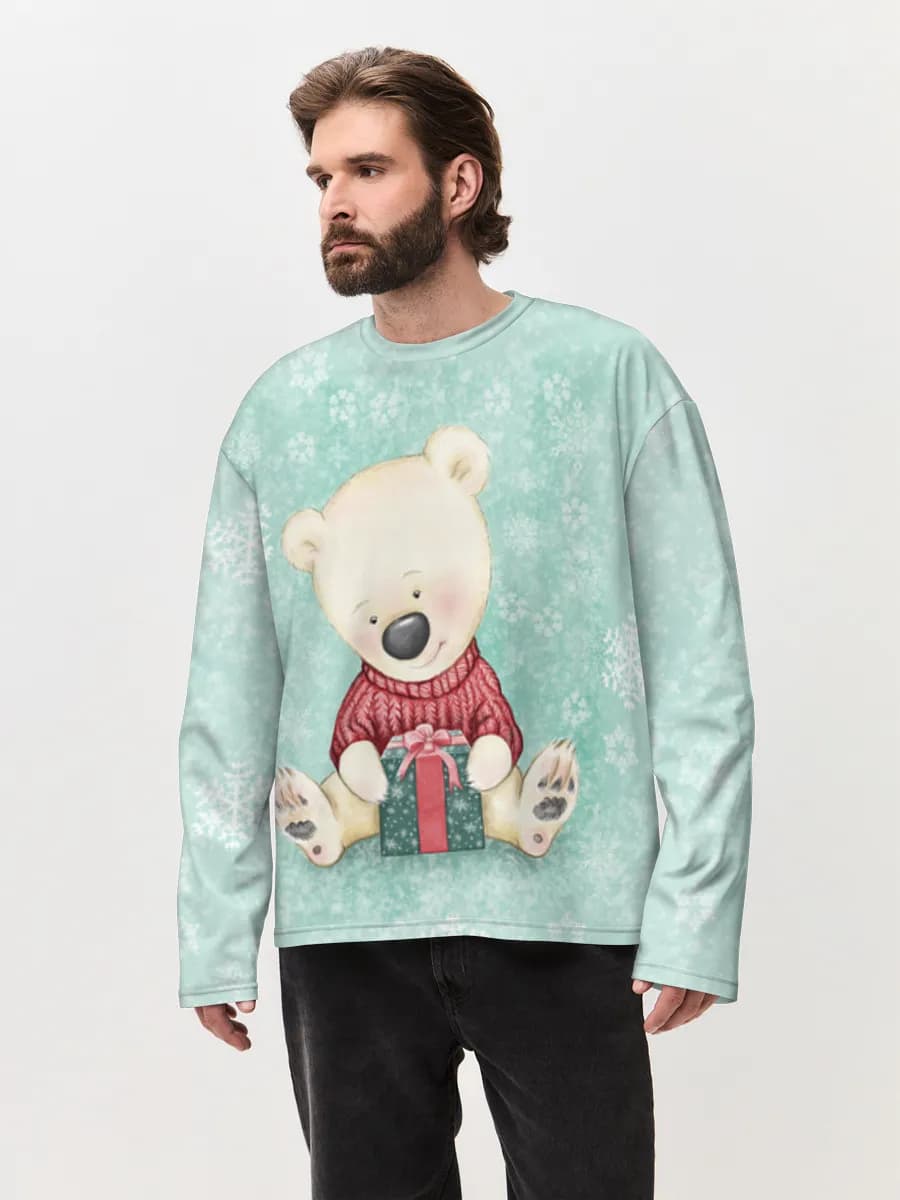 Men's oversized cotton long sleeve