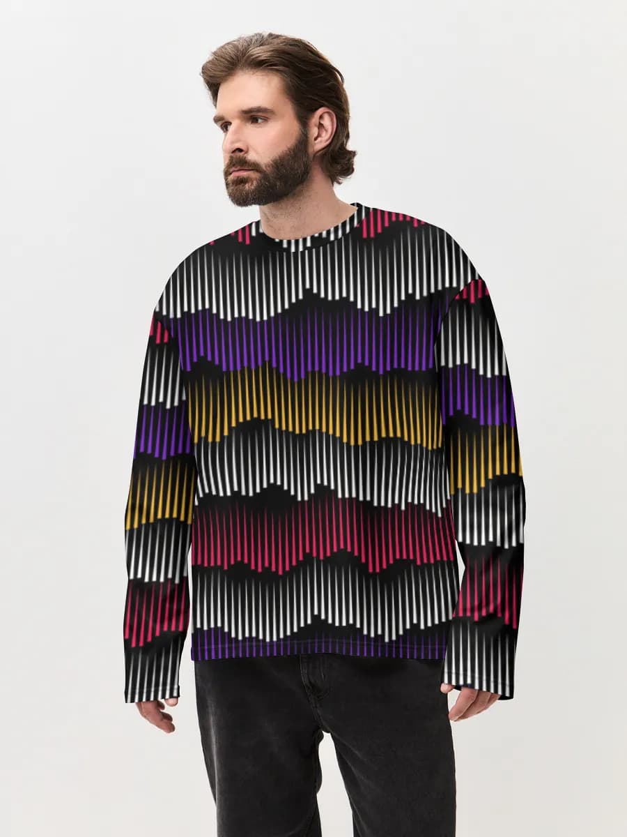 Men's oversized cotton long sleeve