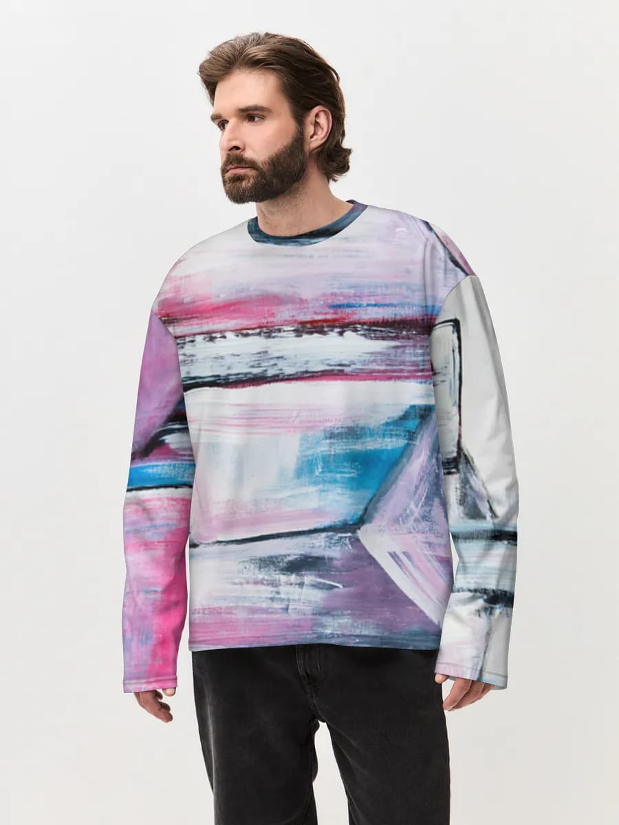 Men's oversized cotton long sleeve