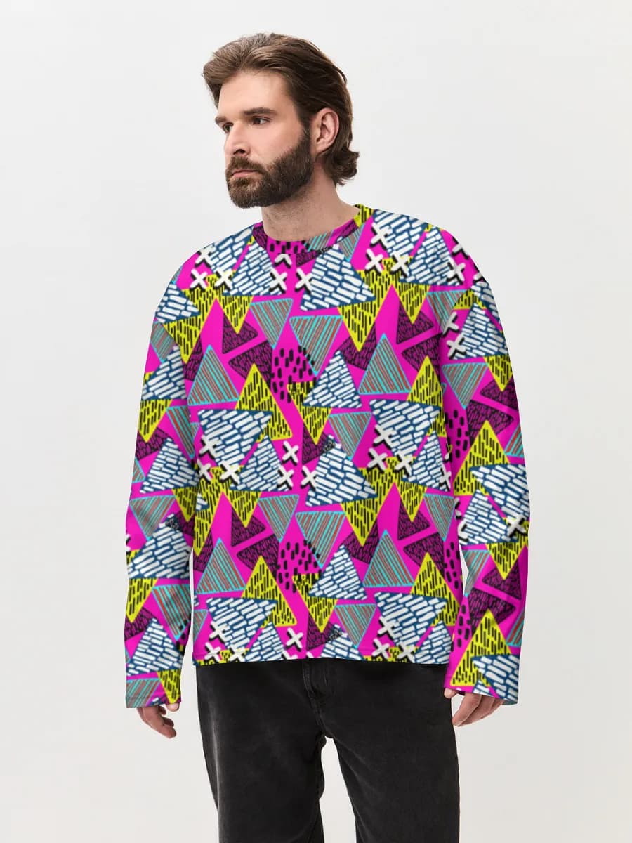 Men's oversized cotton long sleeve