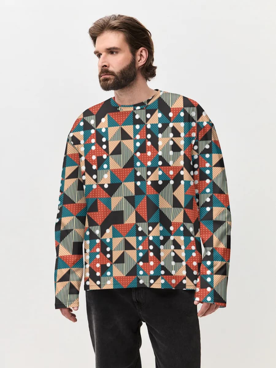 Men's oversized cotton long sleeve
