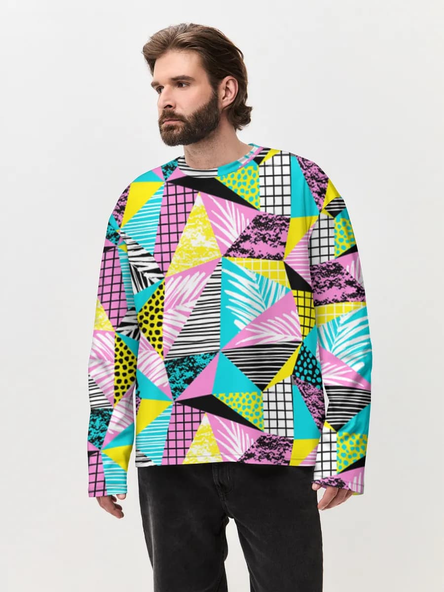 Men's oversized cotton long sleeve