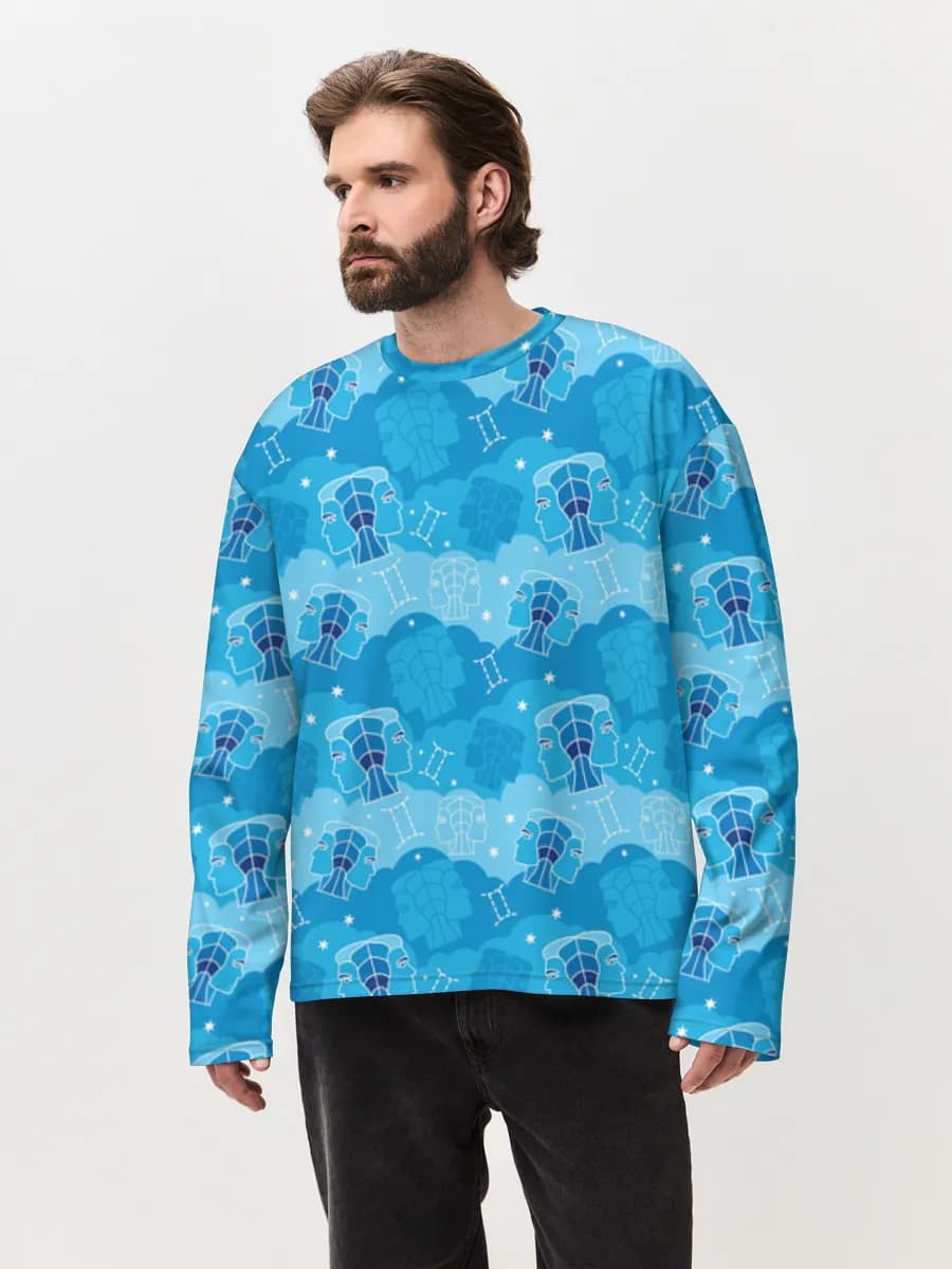 Men's oversized cotton long sleeve