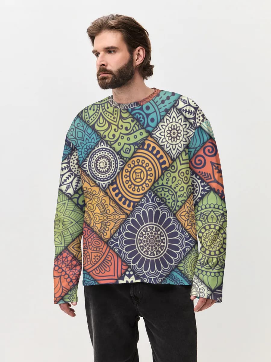 Men's oversized cotton long sleeve