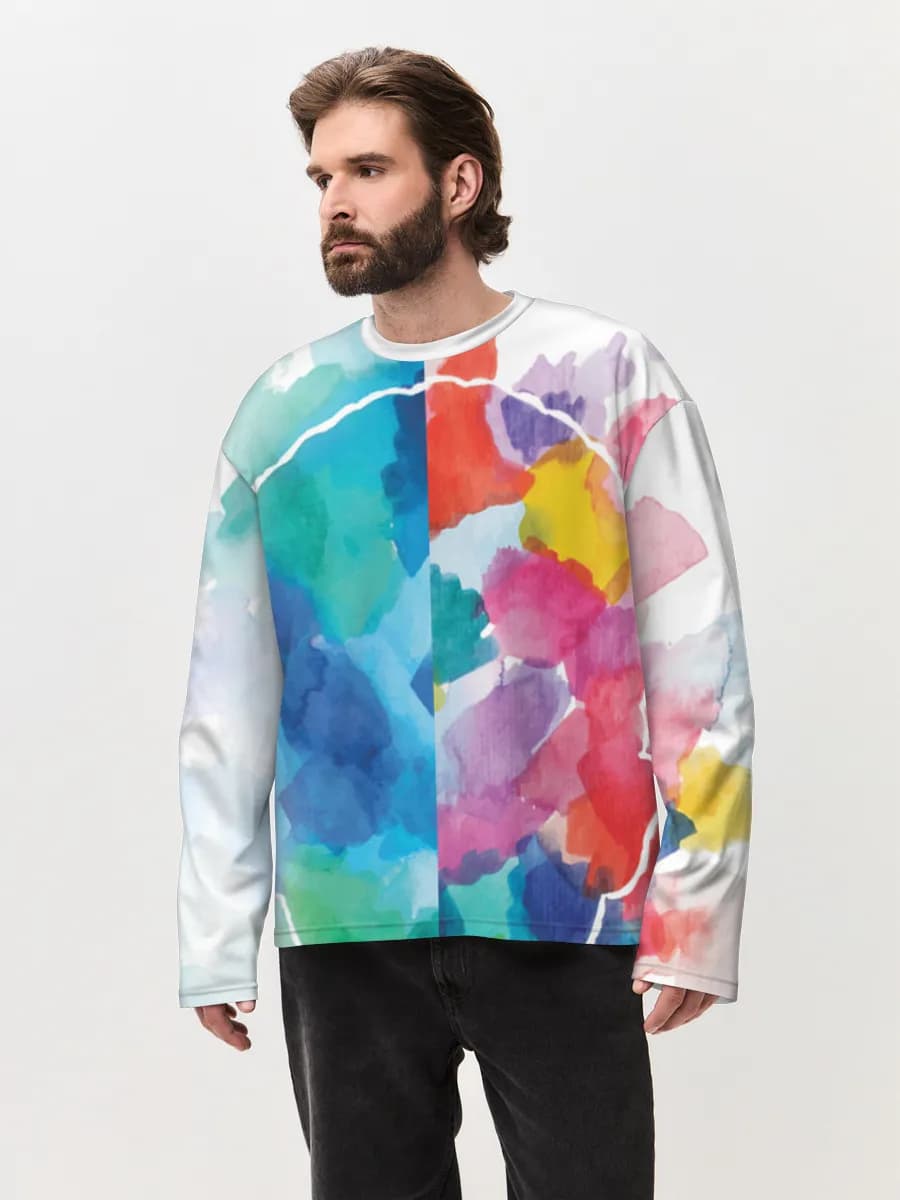 Men's oversized cotton long sleeve