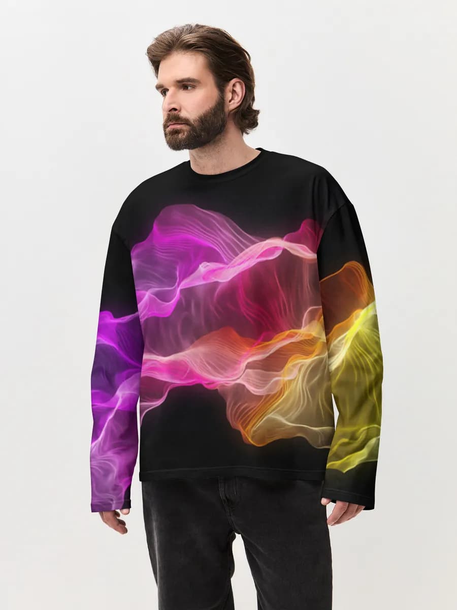 Men's oversized cotton long sleeve