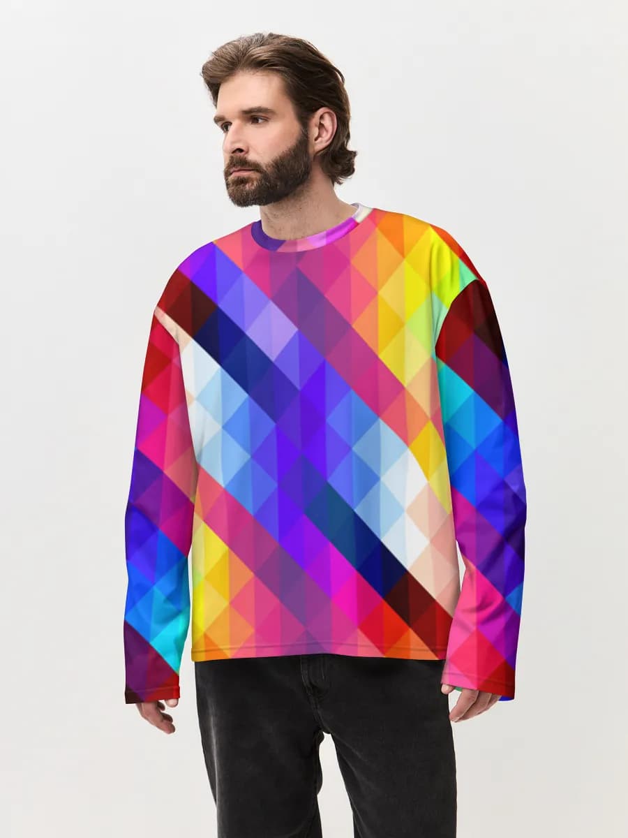 Men's oversized cotton long sleeve