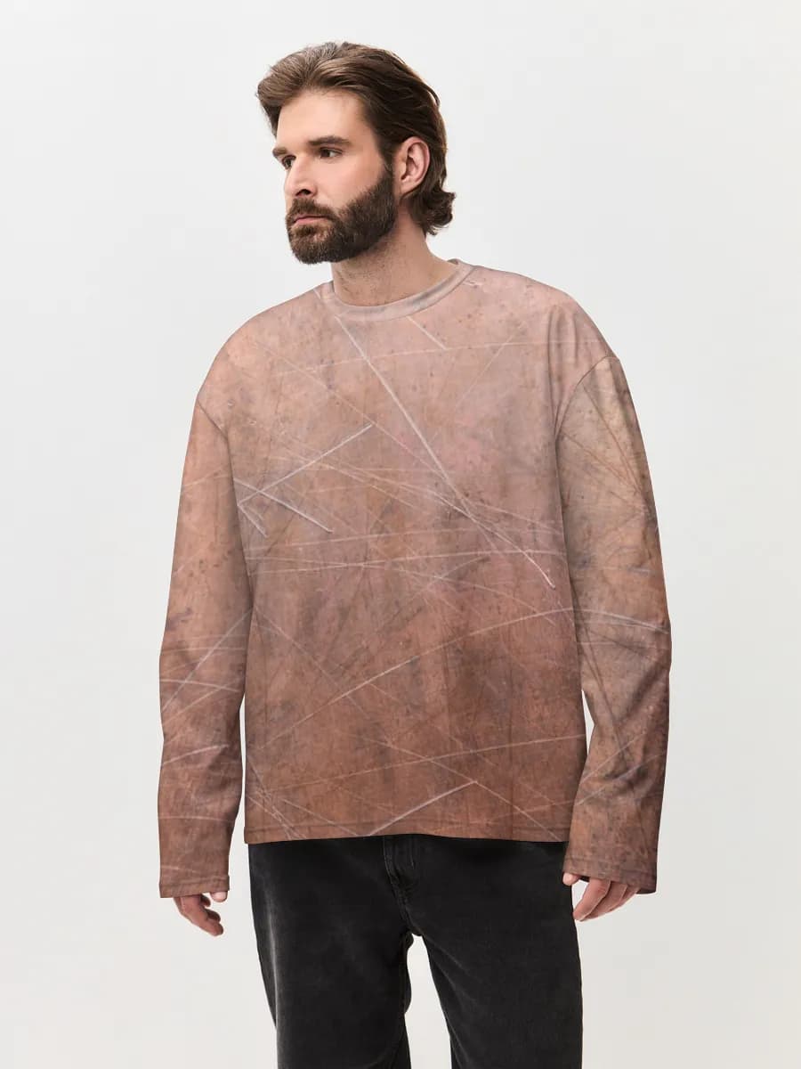 Men's oversized cotton long sleeve