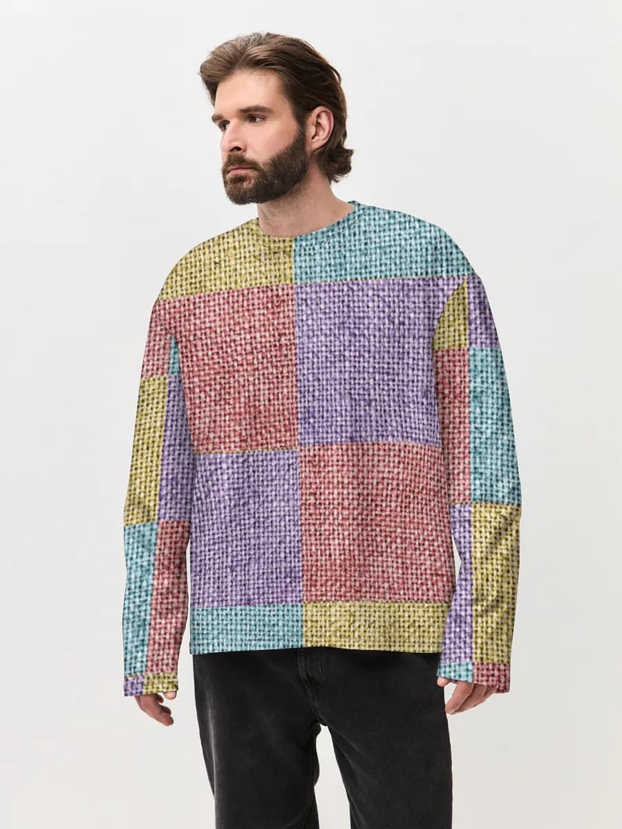 Men's oversized cotton long sleeve