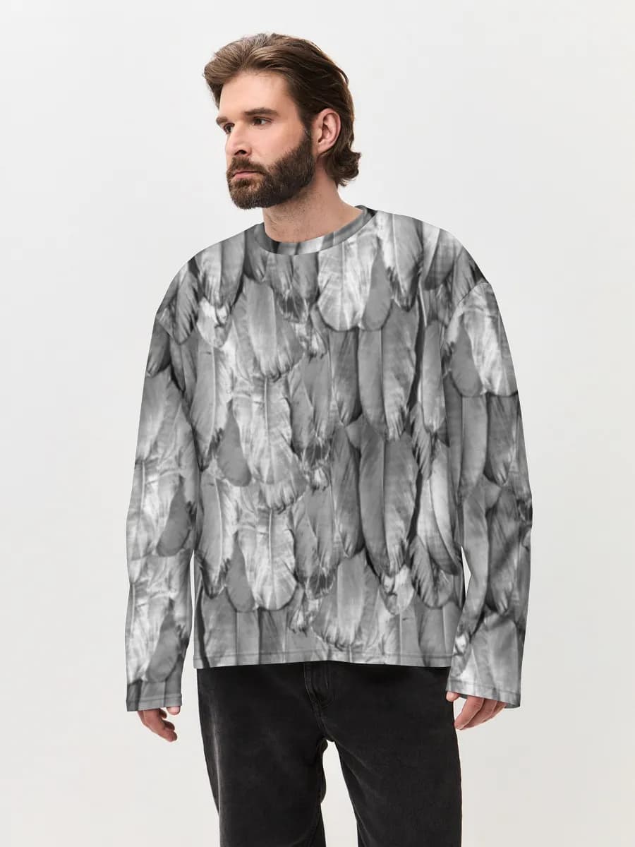 Men's oversized cotton long sleeve