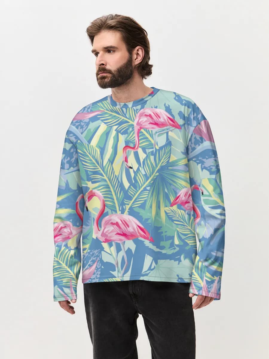 Men's oversized cotton long sleeve