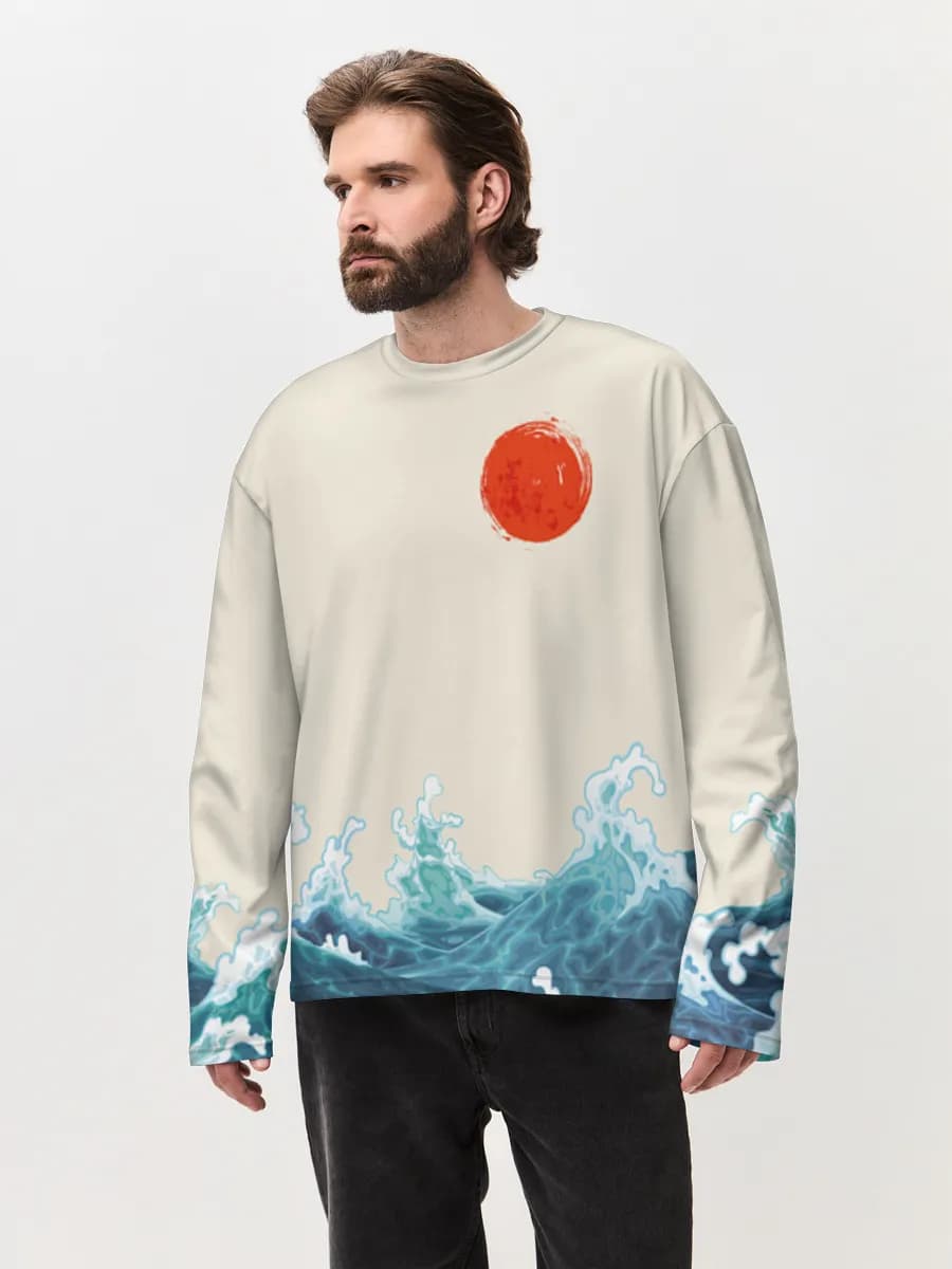 Men's oversized cotton long sleeve