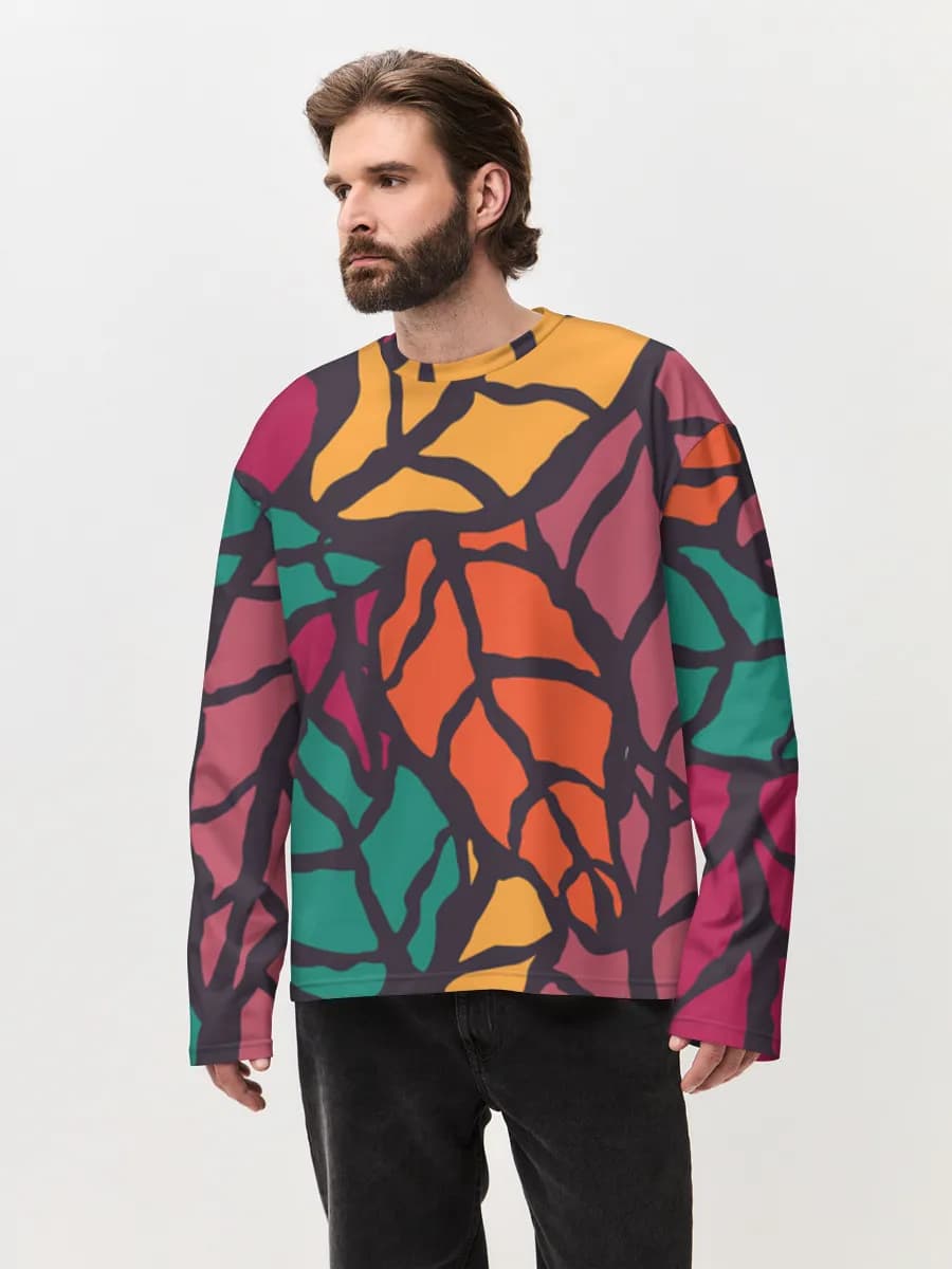 Men's oversized cotton long sleeve