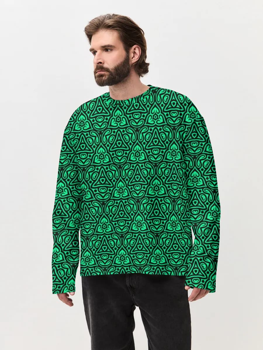 Men's oversized cotton long sleeve