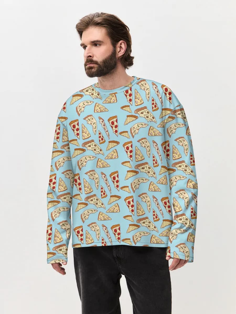 Men's oversized cotton long sleeve