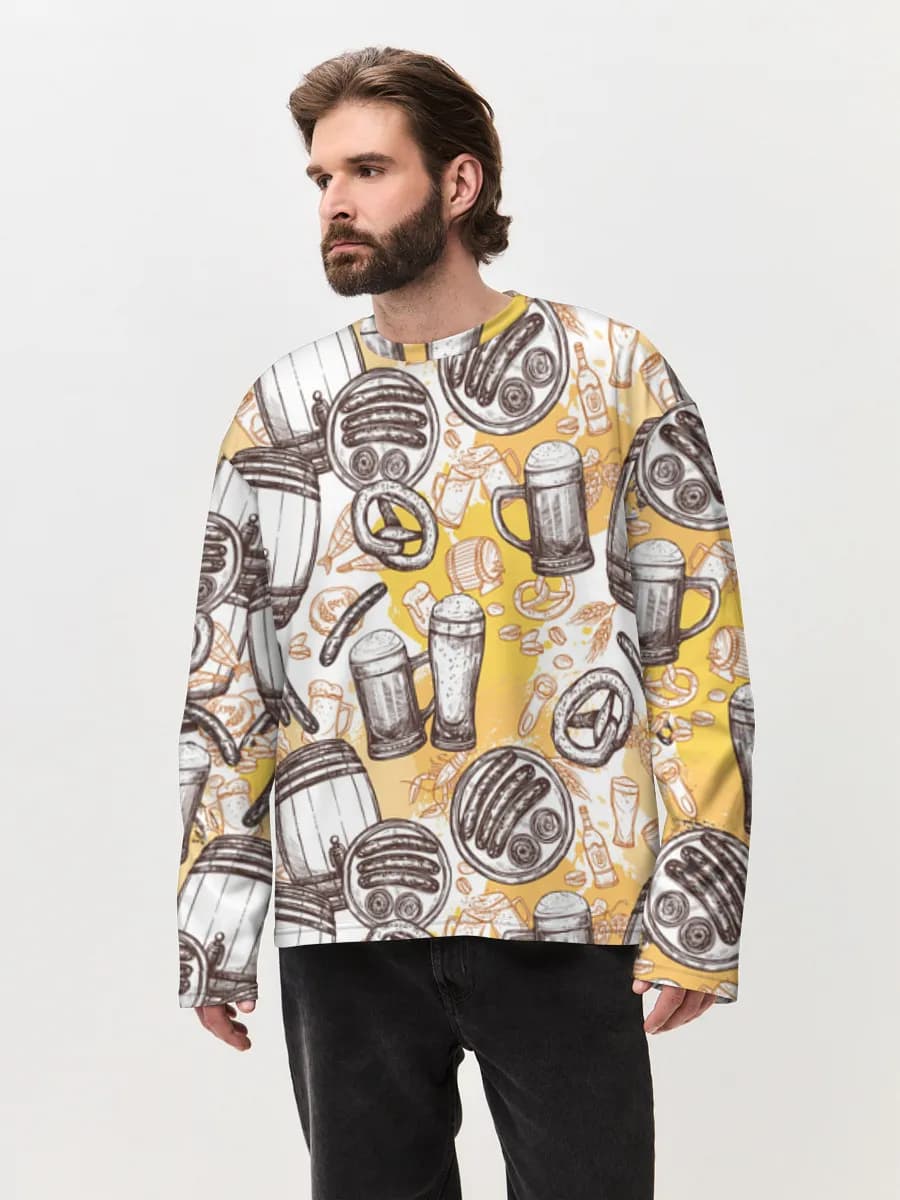 Men's oversized cotton long sleeve