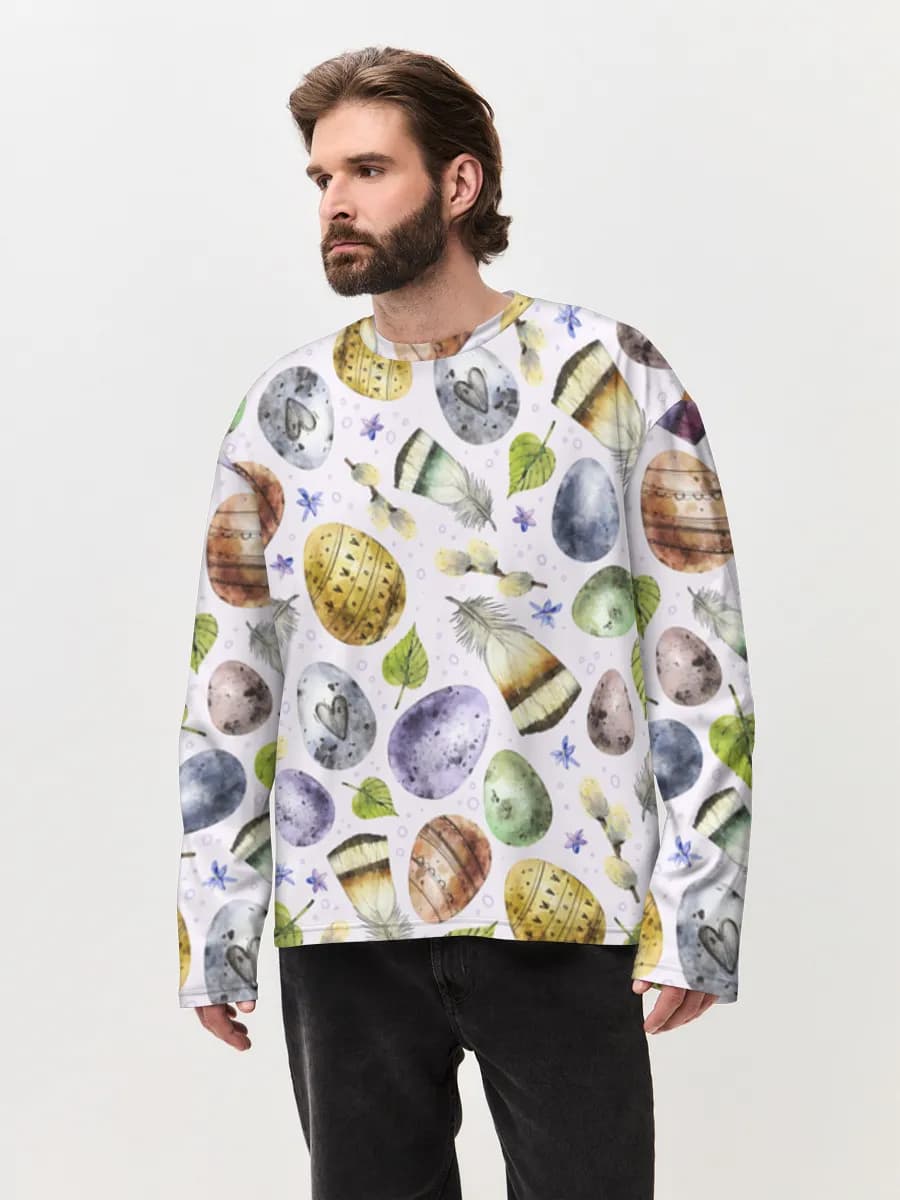Men's oversized cotton long sleeve