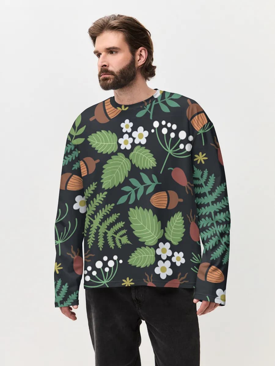 Men's oversized cotton long sleeve
