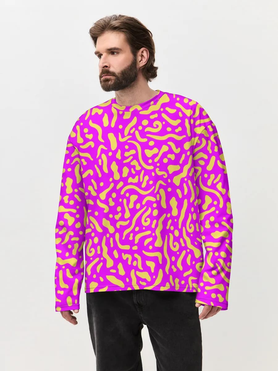 Men's oversized cotton long sleeve