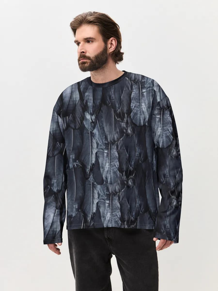 Men's oversized cotton long sleeve