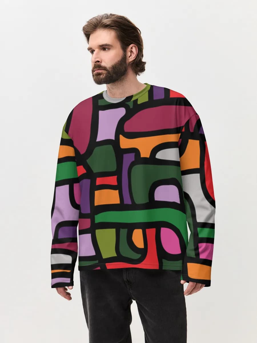 Men's oversized cotton long sleeve