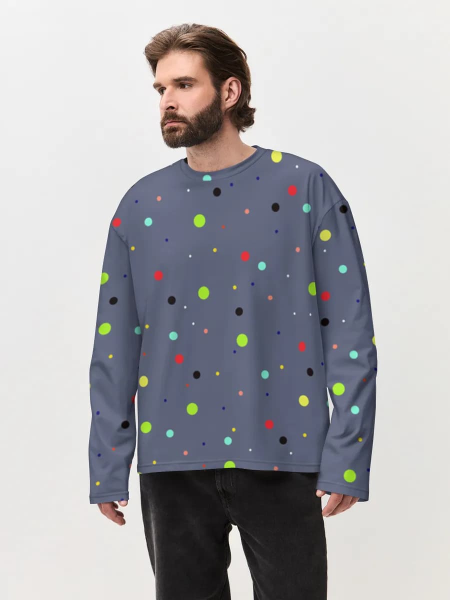 T-shirt Manches Longues Coton Oversize Homme