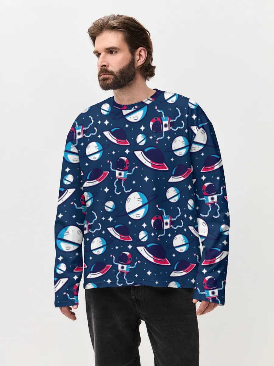 T-shirt Manches Longues Coton Oversize Homme