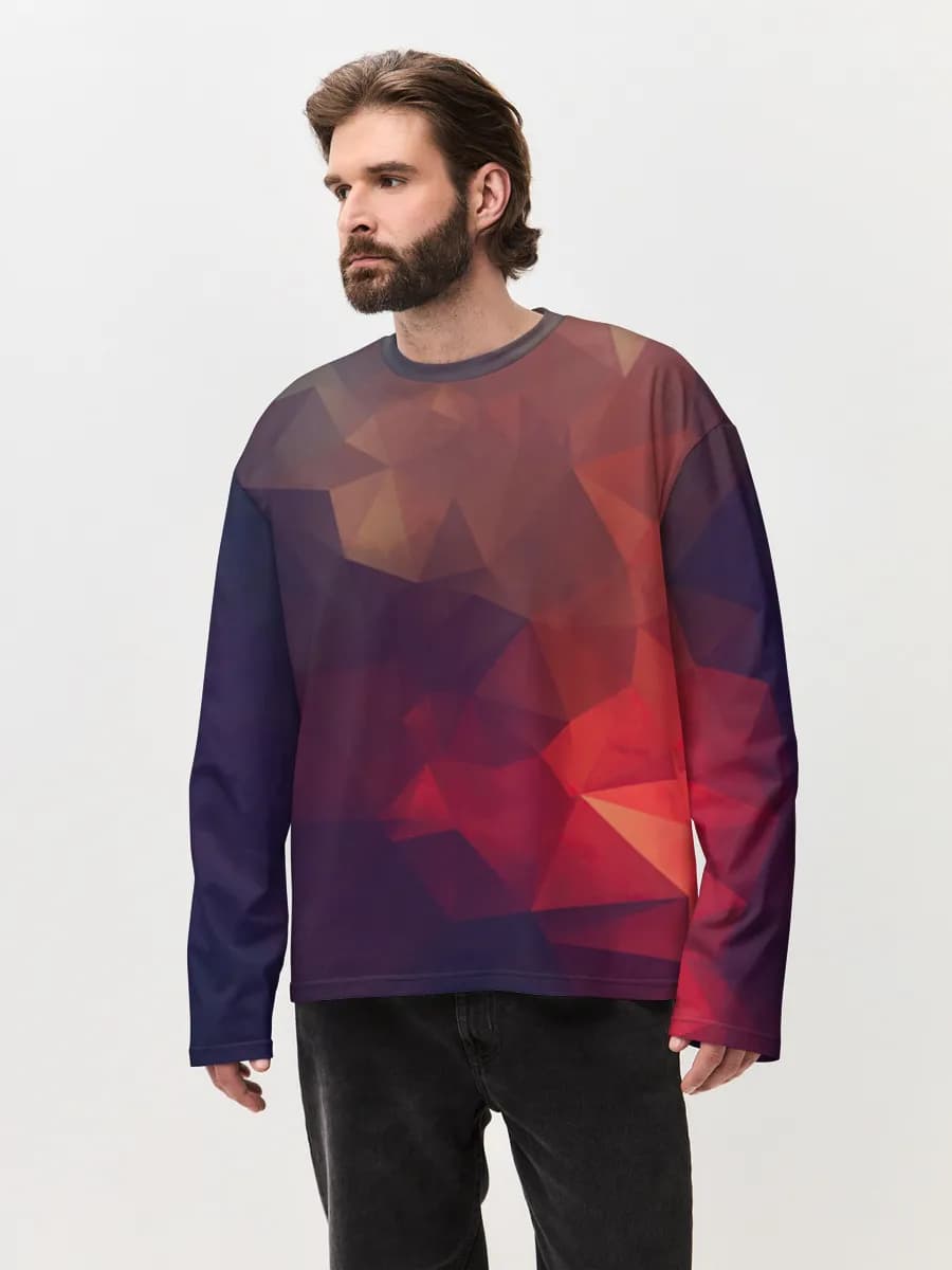 Men's oversized cotton long sleeve