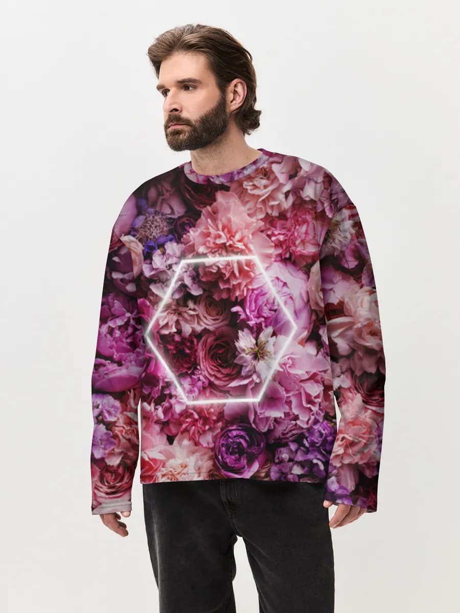 Men's oversized cotton long sleeve
