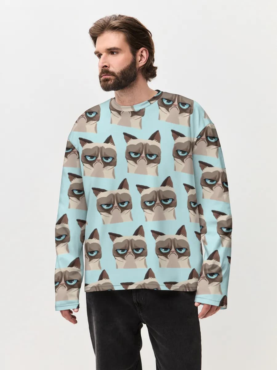 Men's oversized cotton long sleeve