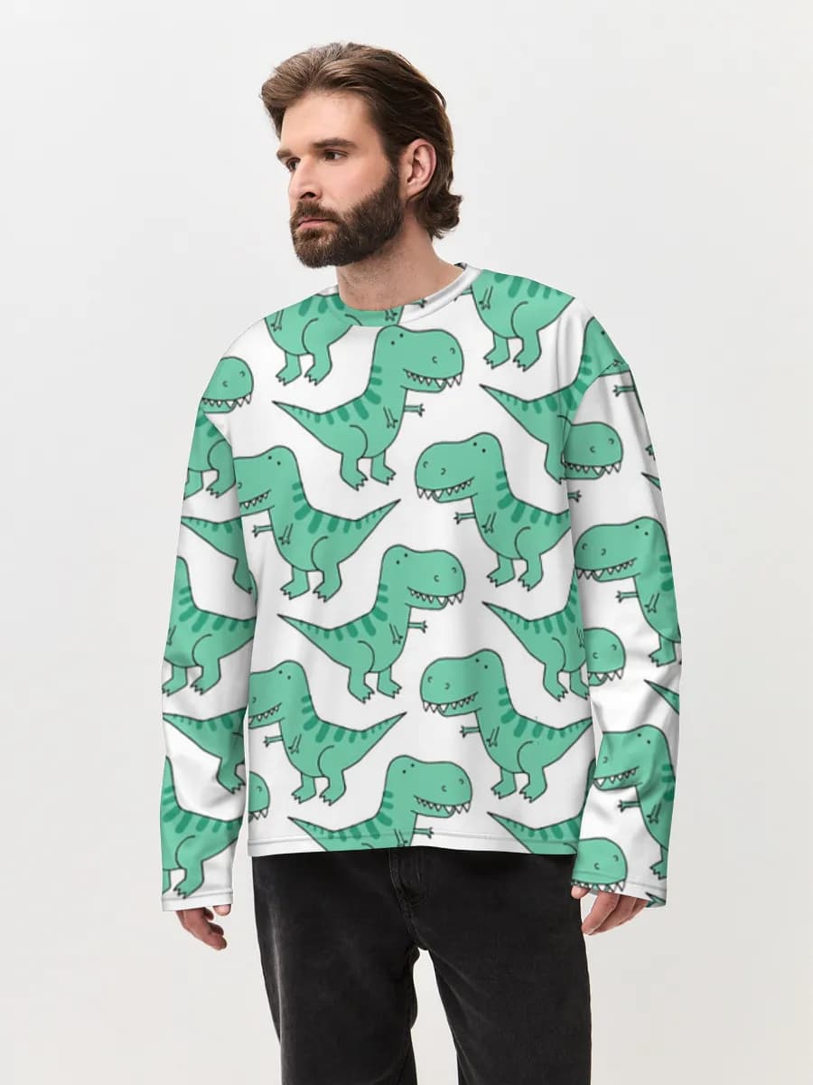 T-shirt Manches Longues Coton Oversize Homme