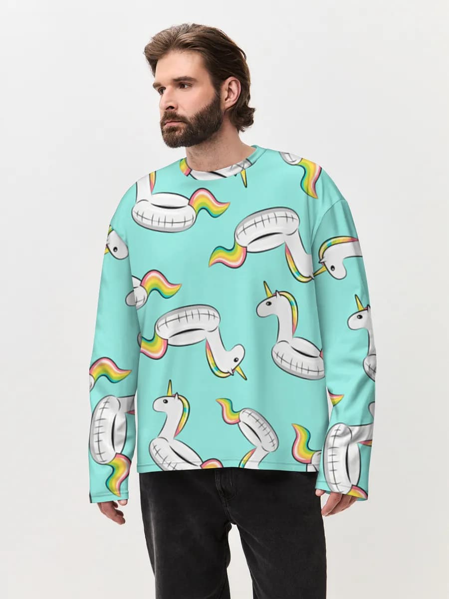 T-shirt Manches Longues Coton Oversize Homme
